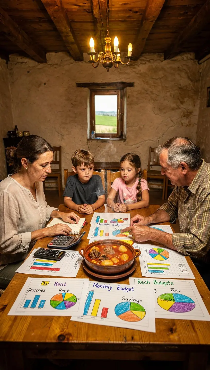 Diagram a különböző kiadási kategóriák arányáról.